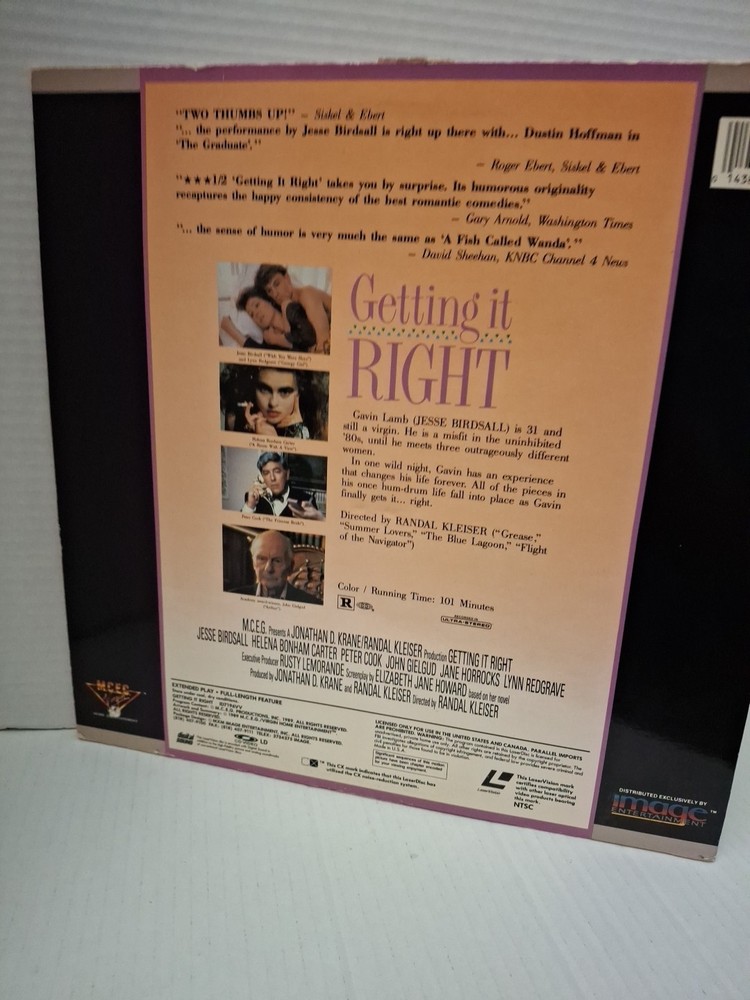 Getting It Right (1989 LASERDISC)Jesse Birdsall,gr