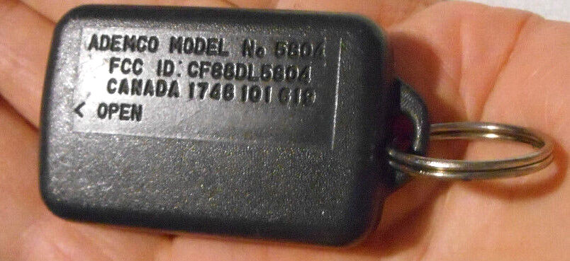 Vintage Ademco Model 5804 CF88DL5804 Home Security System Remote
