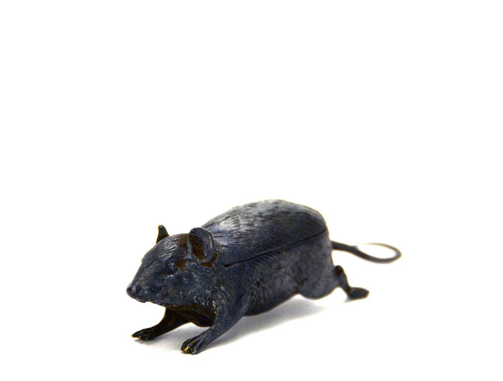 Vienna Bronze Casting Mouse Figure Match Holder