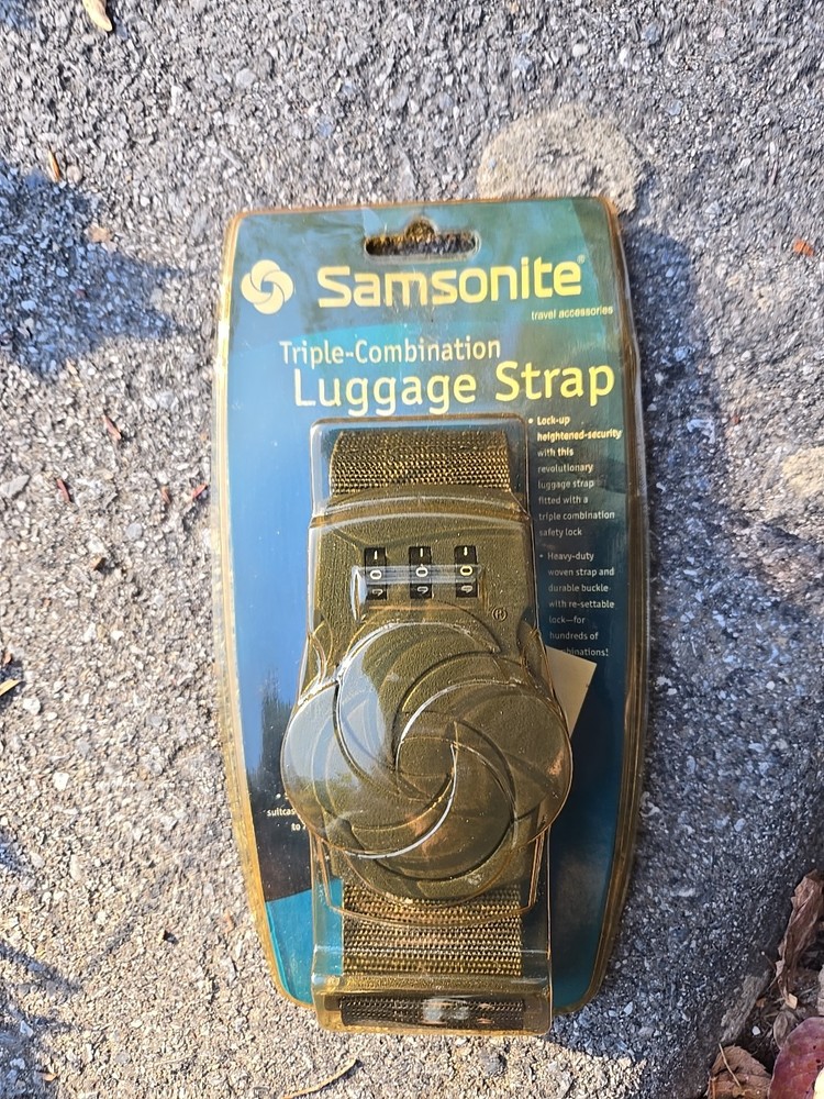 Samsonite Triple combination locking Luggage Strap New In Package. Secured 72”