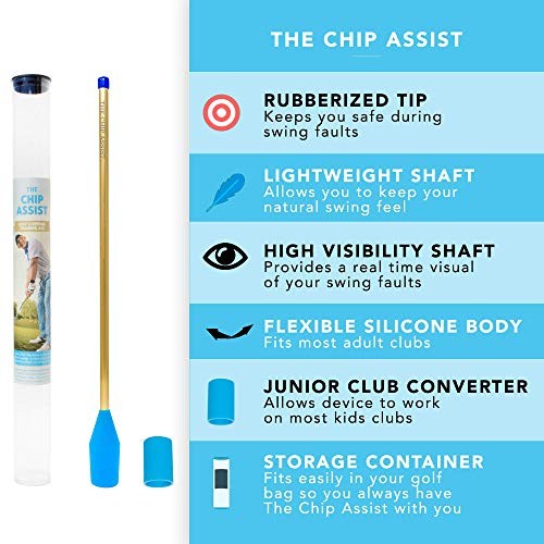 Golf Chip Stick Training Aid | Swing Plane Trainer Provides Instant Feedback