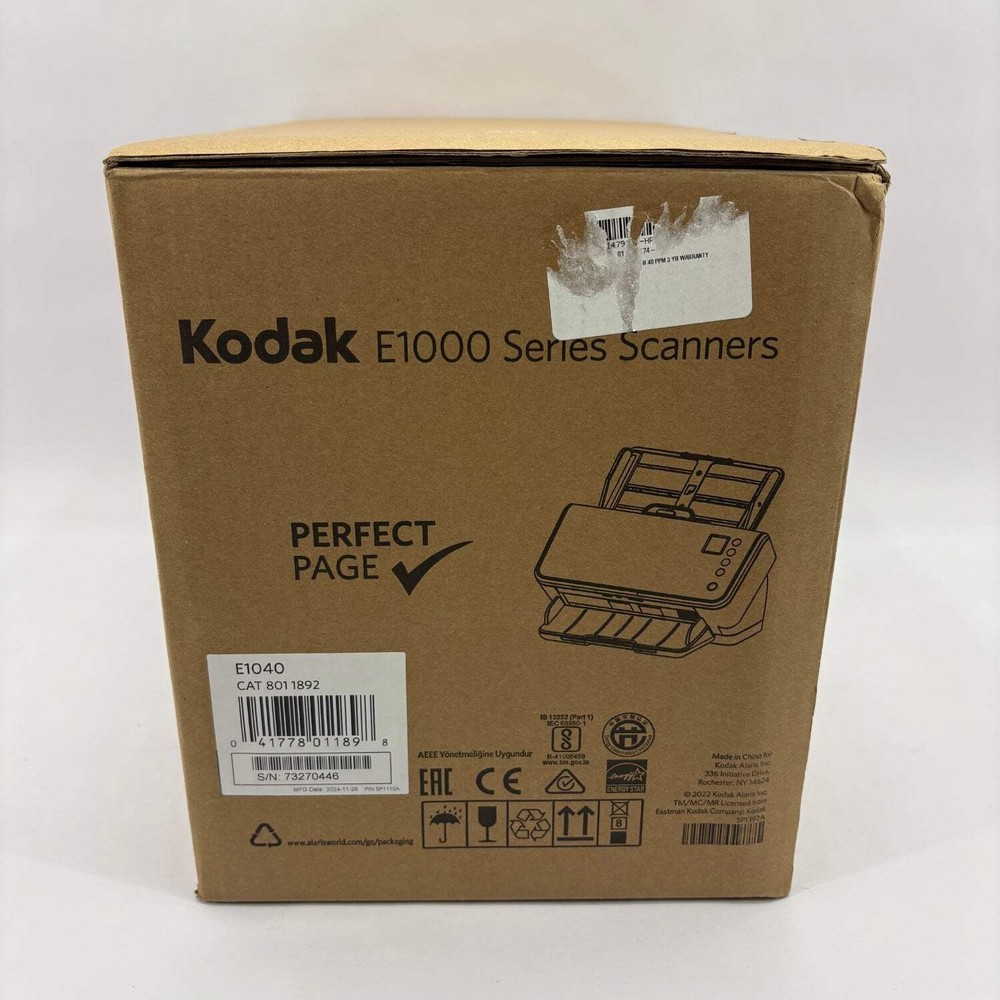 New Kodak E1000 Series Scanner Document Scanner E1040
