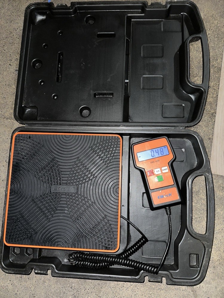 Elitech lmc-100f electronic digital refrigerant charging scale 220lb