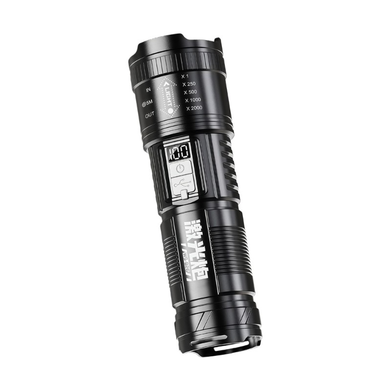 Rechargeable LED Lighting Device Having 3 Brightness and LCD Screen for Camping