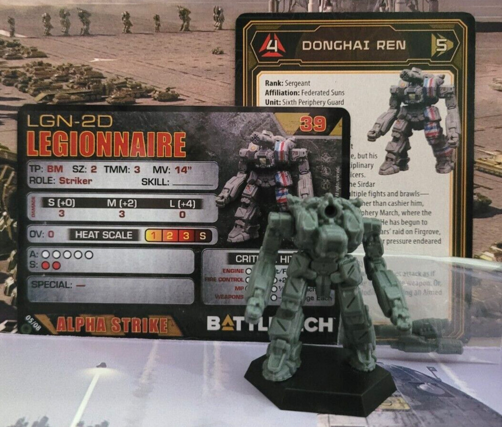 Battletech Legionnaire Mech Davion Cavalry Lance Inner Sphere