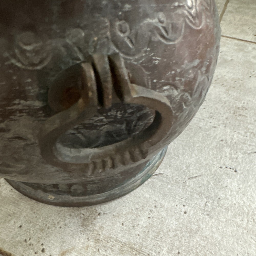 Antique Old Copper Decorative Bucket Planter