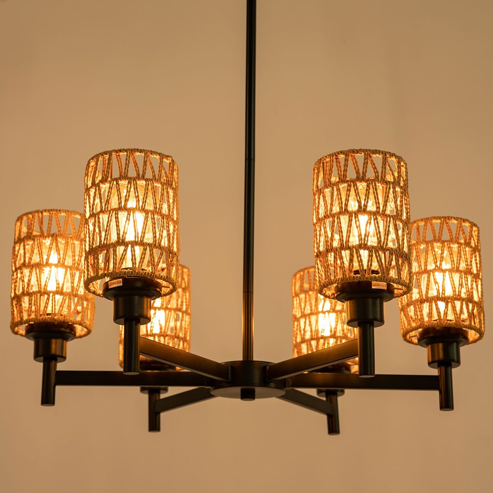 6-Head Pendant Lighting Ceiling Dimmable Modern Ceiling Light Chandelier