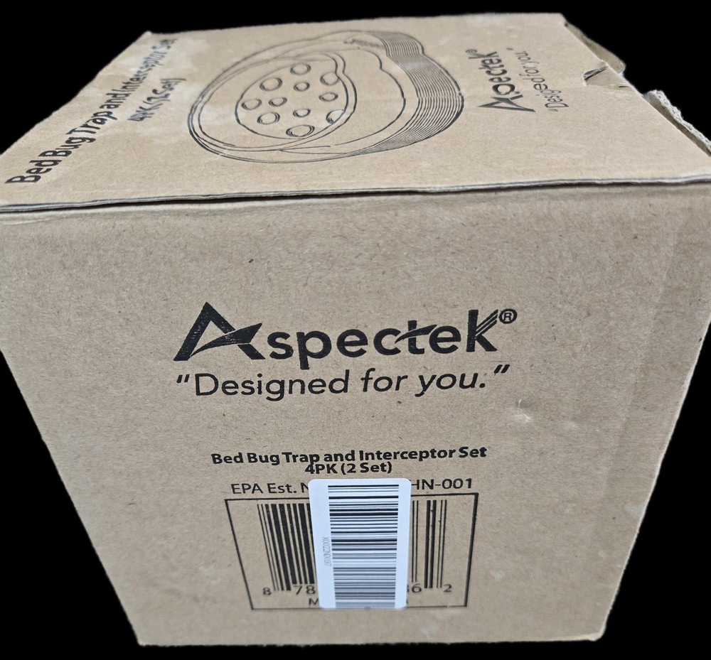 Aspectek Bed Bug Trap And Interceptor-Open Box- 4 pack (2 Set)