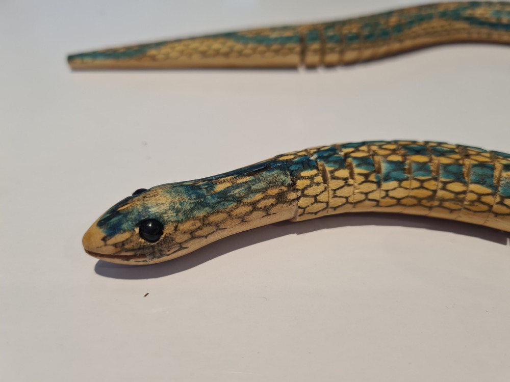 wooden snake toy