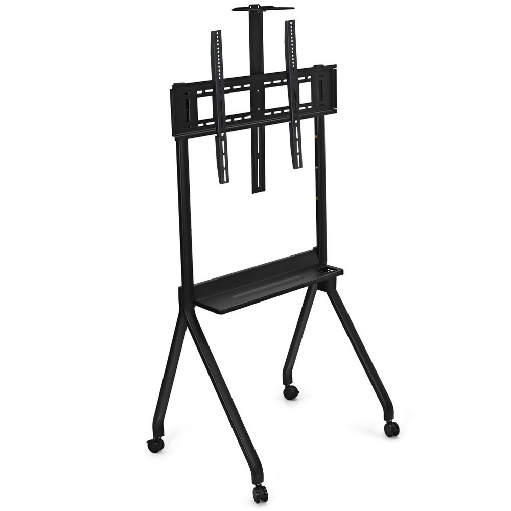 Smart Board Stand for 42"-86"Interactive Whiteboard Mobile Lockable Wheels Black