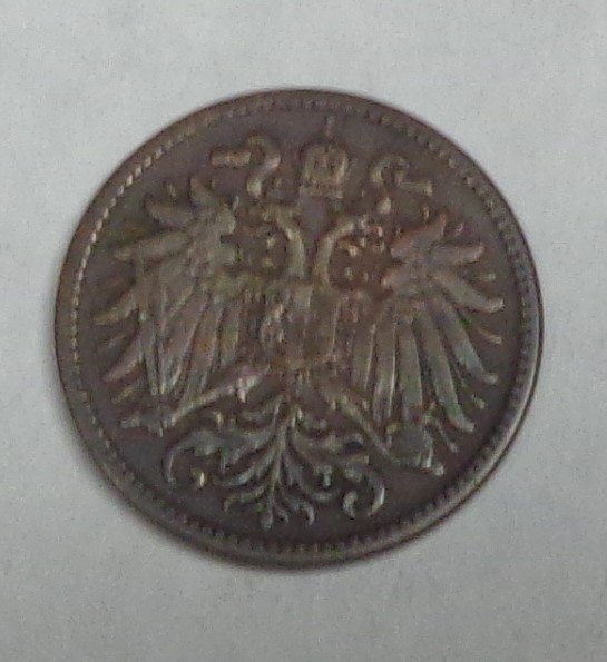AUSTRIA 2 HELLER 1898 High Grade