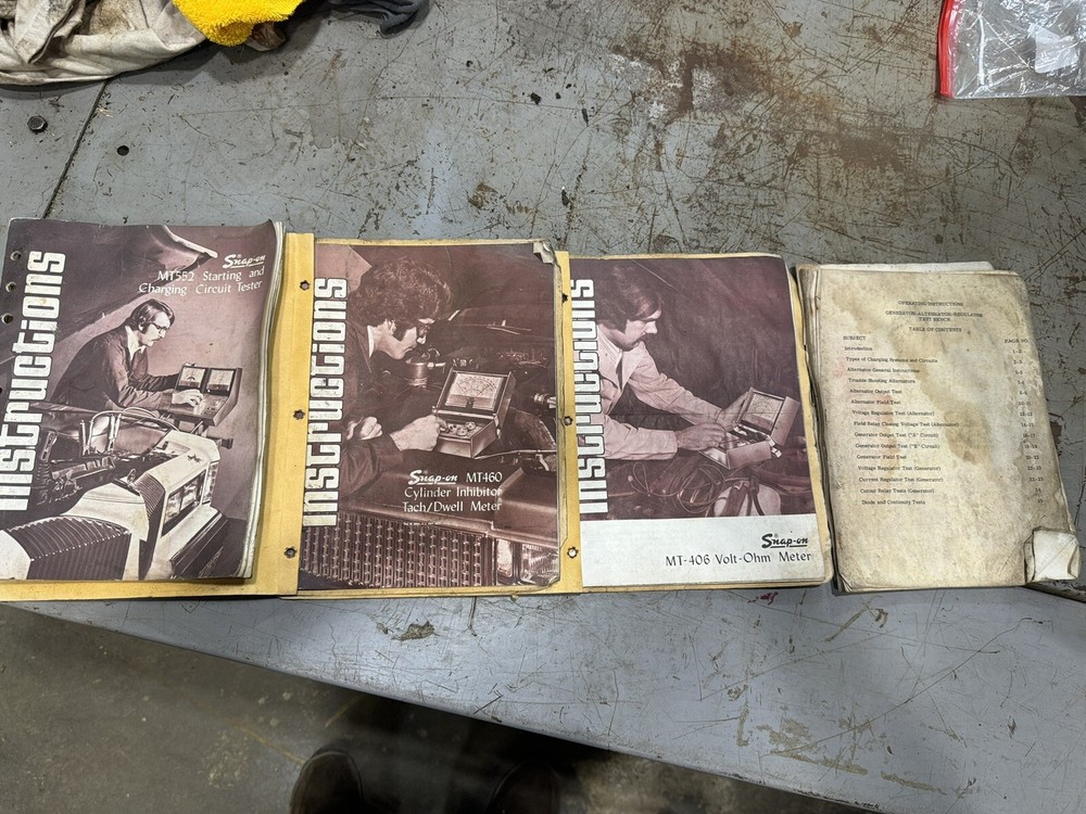 Vintage Snap On Meter Set. With Original Manuals.