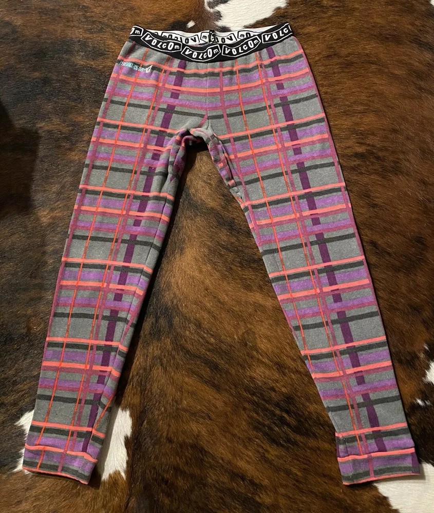 VOLCOM PINK PLAID Performance Dry Warm Sweats