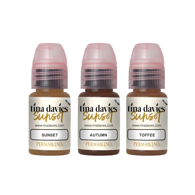 Tina Davies Sunset Collection Perma Blend Set Kit Microblading Permablend