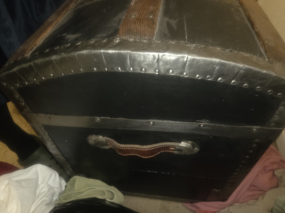 Antique Round Top Trunk