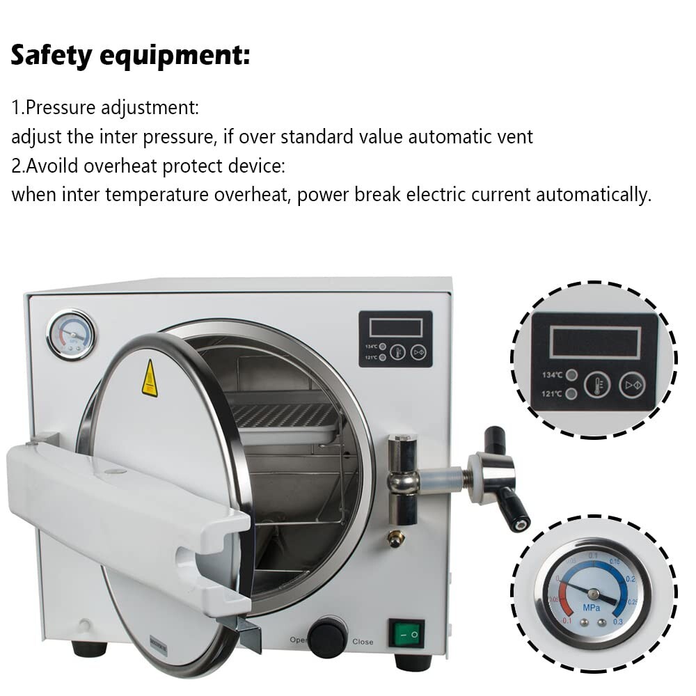 18L Surgical Instruments Autoclave Steam Sterilizer Sterilization Machine 110V