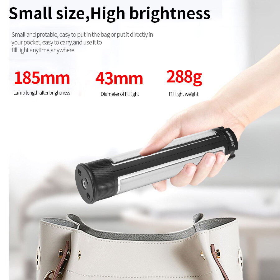 Mamen KM-03 Pro Handheld Multi-angle LED Video Fill Light with Remote Control