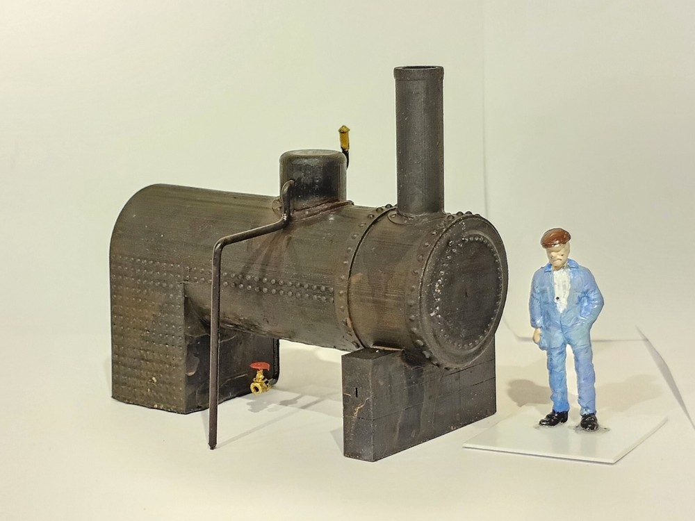 O Scale Horizontal Boiler - 3D Printed