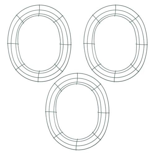 3 Pcs Easter Wire Wreath Frame: 12 Inch Easter Egg Metal Wreath Form for DIY