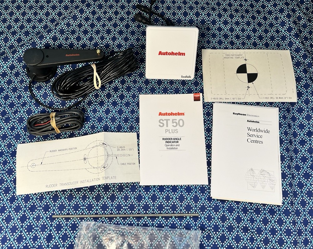 Autohelm ST50 Rudder Angle Indicator Display Reference Transducer Unit Raymarine