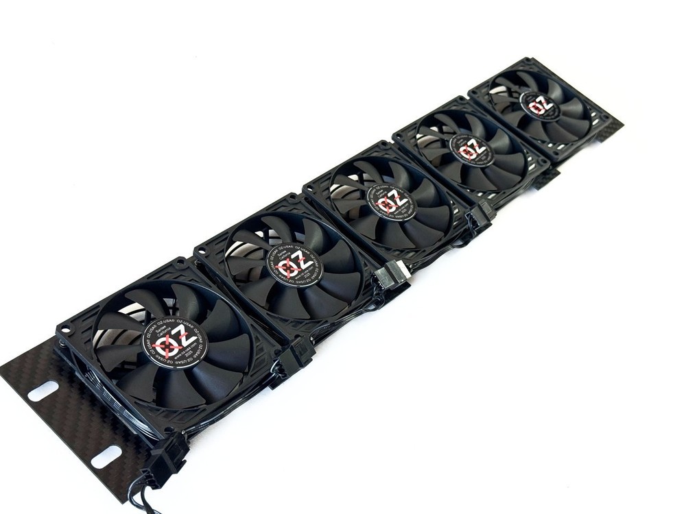 2U Rackmount Cooling Exhaust + Intake Fan Panel Quiet High-Airflow 19" Server