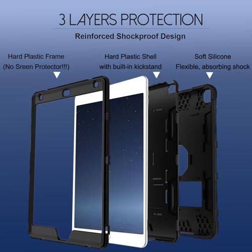 iPad 9th Generation Case, iPad 8th Generation Case, iPad 7th Generation Black