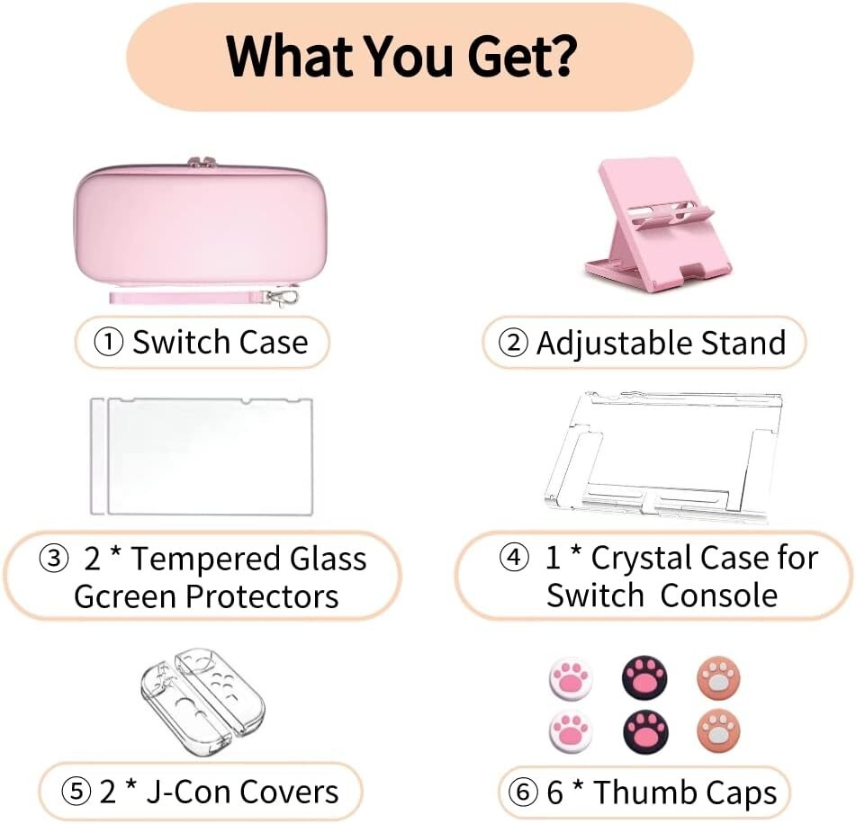 Switch Accessories Bundle, 13 in 1 Switch Accessories Kit