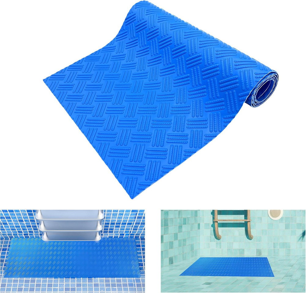 Swimming Pool Ladder Mat, Protective Non-Slip Pool Step Pad with Texture，For abo