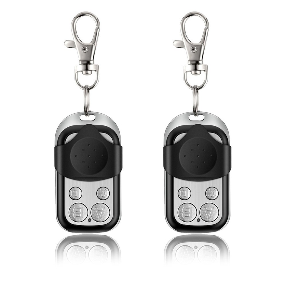 2Pcs Universal Fixed Code 4 Button Gate Garage Opener Remote Control 433 MHz