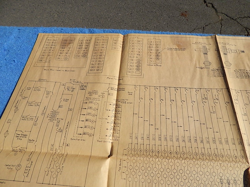 1952 Bally BRIGHT SPOT bingo service schematic