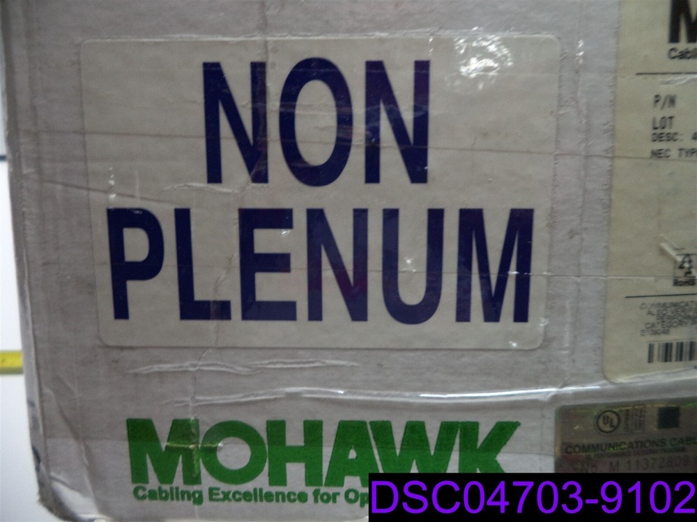 250' Mohawk Blue CAT6 6LAN Riser Non Plenum Communications Cable P/N M58292B