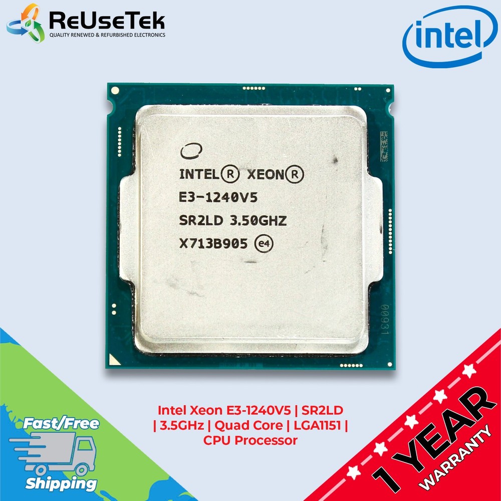 Intel Xeon E3-1240V5 | SR2LD | 3.5GHz | Quad Core | LGA1151 | CPU Processor