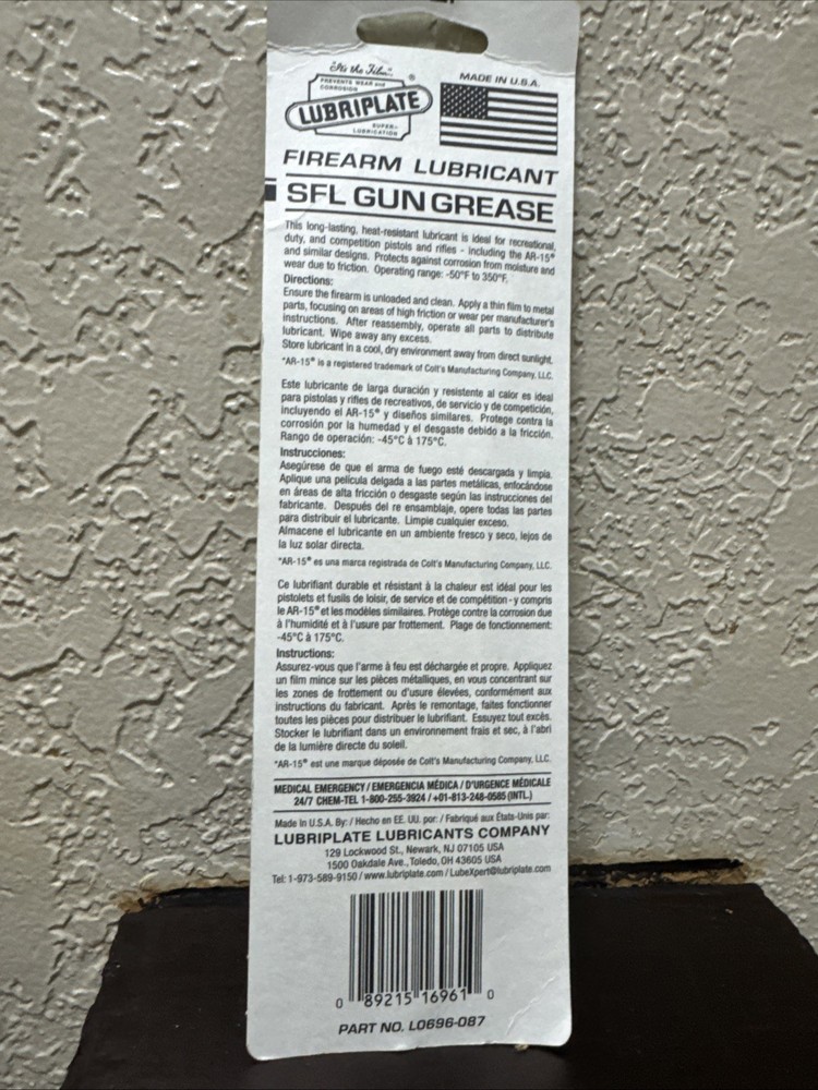 LUBRIPLATE SFL Gun Grease