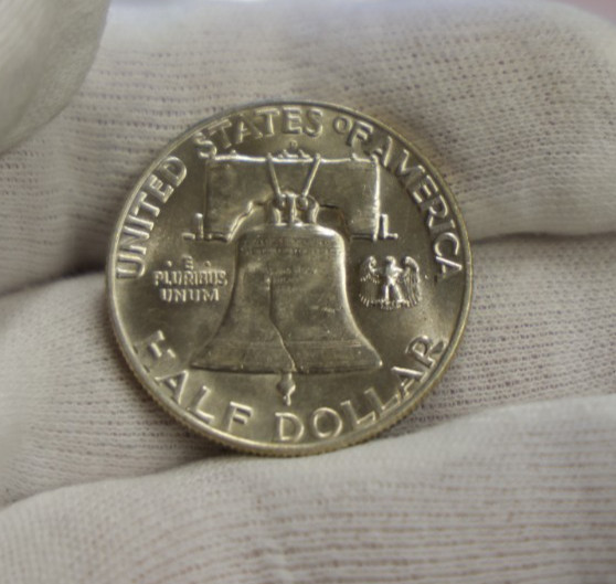 1957 D US Franklin Half 50c Nice Unc