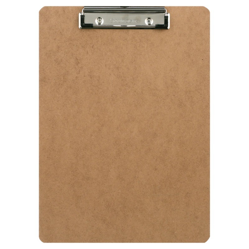 Saunders Hardboard Clipboard - Letter Size with Low Profile Clip, 2 Per Pack ﻿