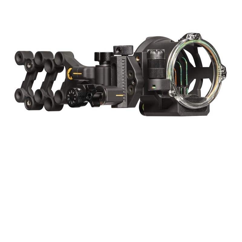 Peak Sight Vertical Inline Pin Technology Multi-Pin Bow Sight 5 Fiber Optic Pins