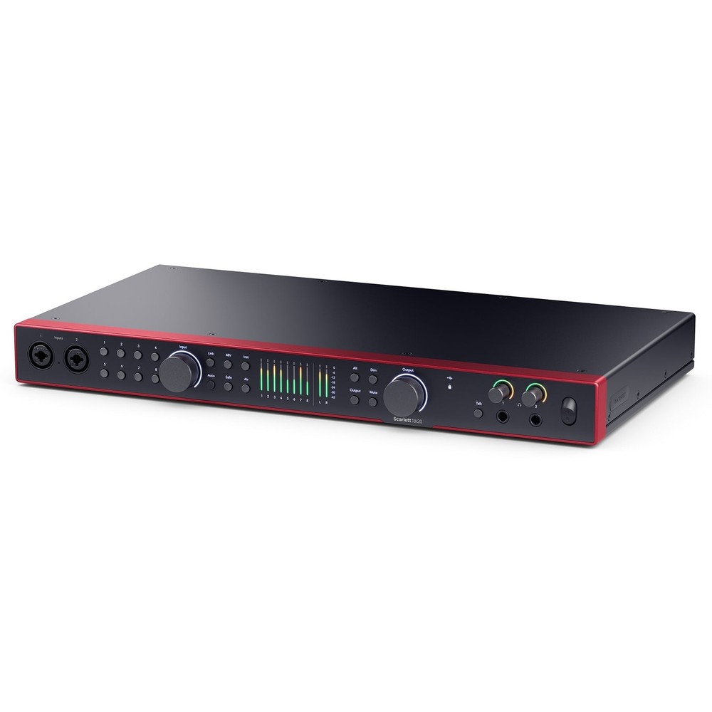 Focusrite Scarlett 18i20 (4th Gen) USB Interface Bundle with with XLR Cables