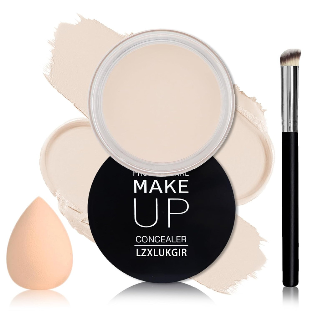 White Concealer under Eye Corrector Cream Concealer Makeup Full Coverage Conceal