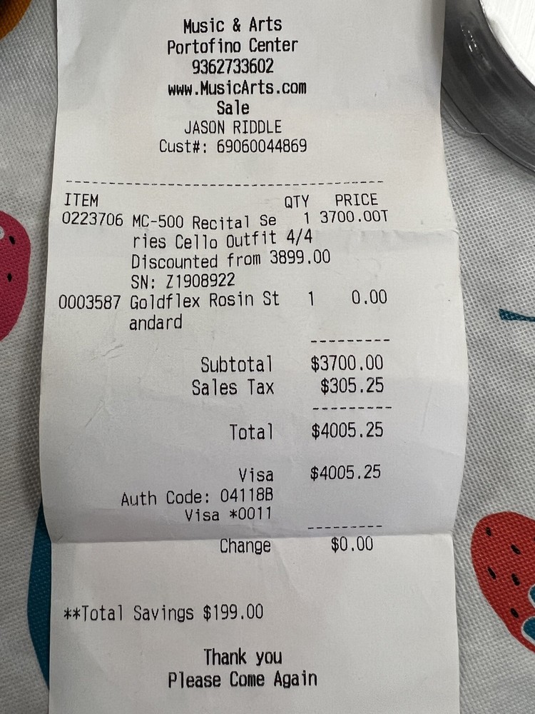 Strobel MC-500 Cello New