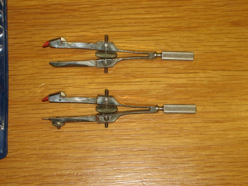 ALVIN CO. GERMANY DRAFTING TOOLS COMPASS DIVIDER SET OF 2