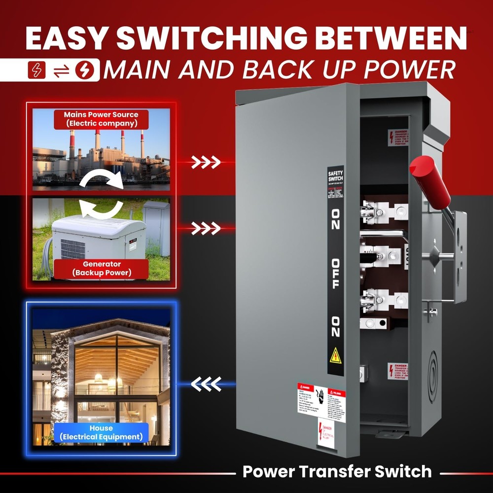 Weather-Resistant 200A Generator Transfer Switch: Secure Power Transition