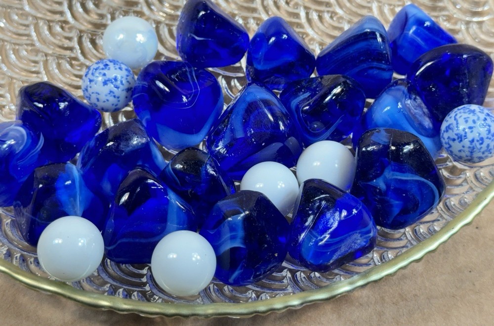 Cobalt Blue Glass Stones