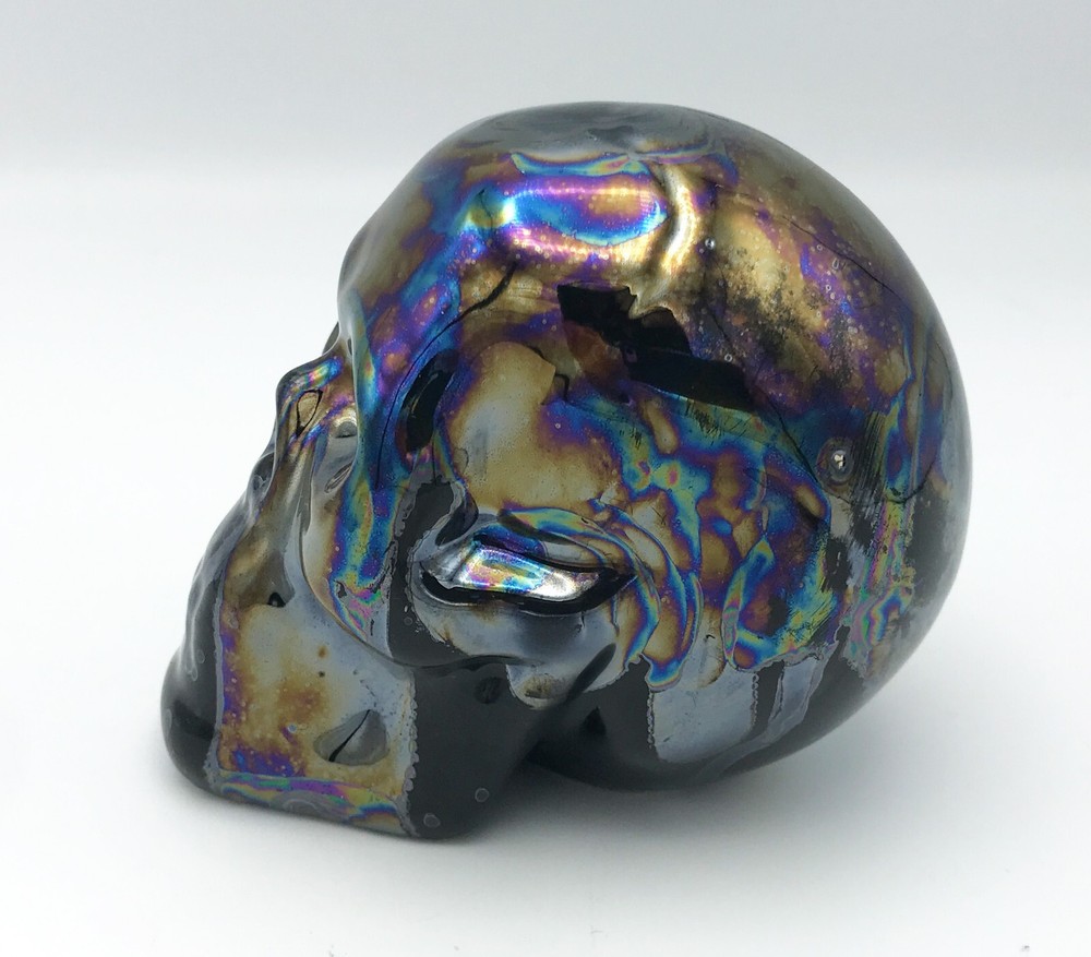 Skull -- Pearlized Iridescent Ceramic