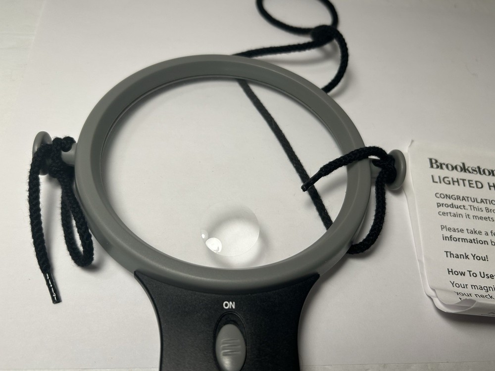 Brookstone Lighted Hands Free Magnifier