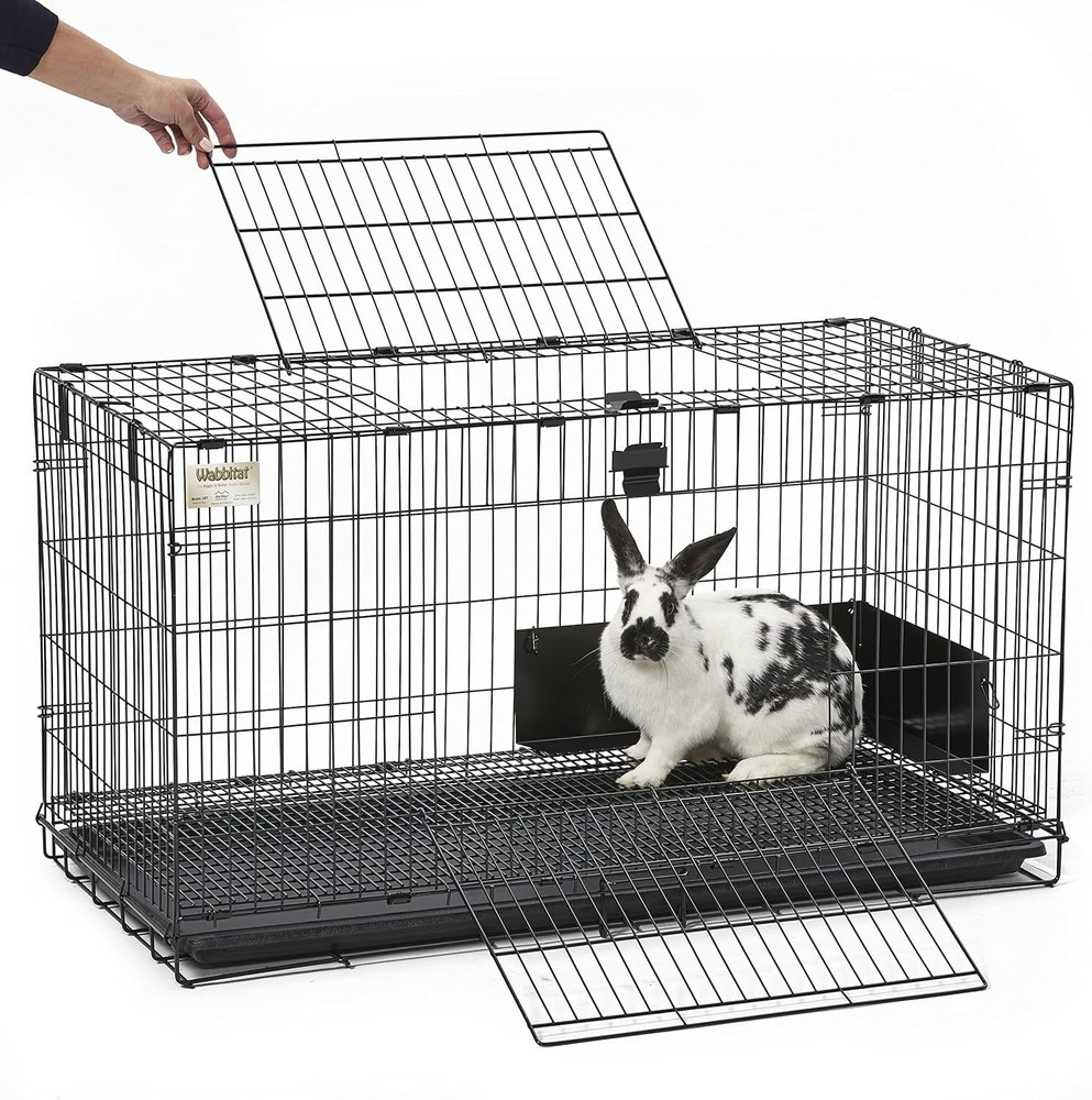 Durable Metal Rabbit Cage - Easy Assembly, Quick Clean