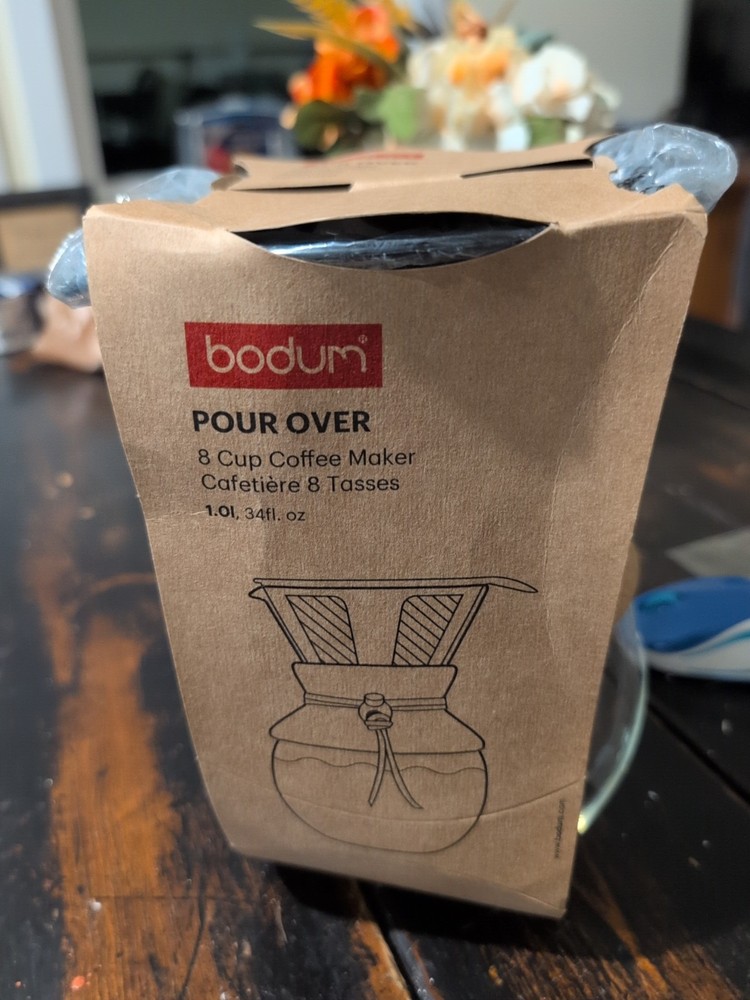 BODUM 11571 Pour Over Coffee Maker 8 Cup with Permanent Filter