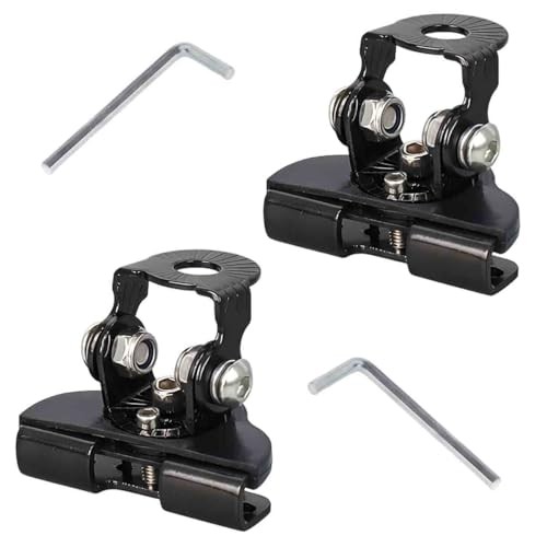 2PCS LED Light Bar Mounting Brackets, Adjustable Hood Work Light Base Silver