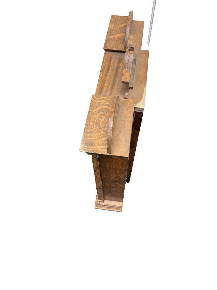 67005 Antique Oak Whatnot Wall Shelf Curio