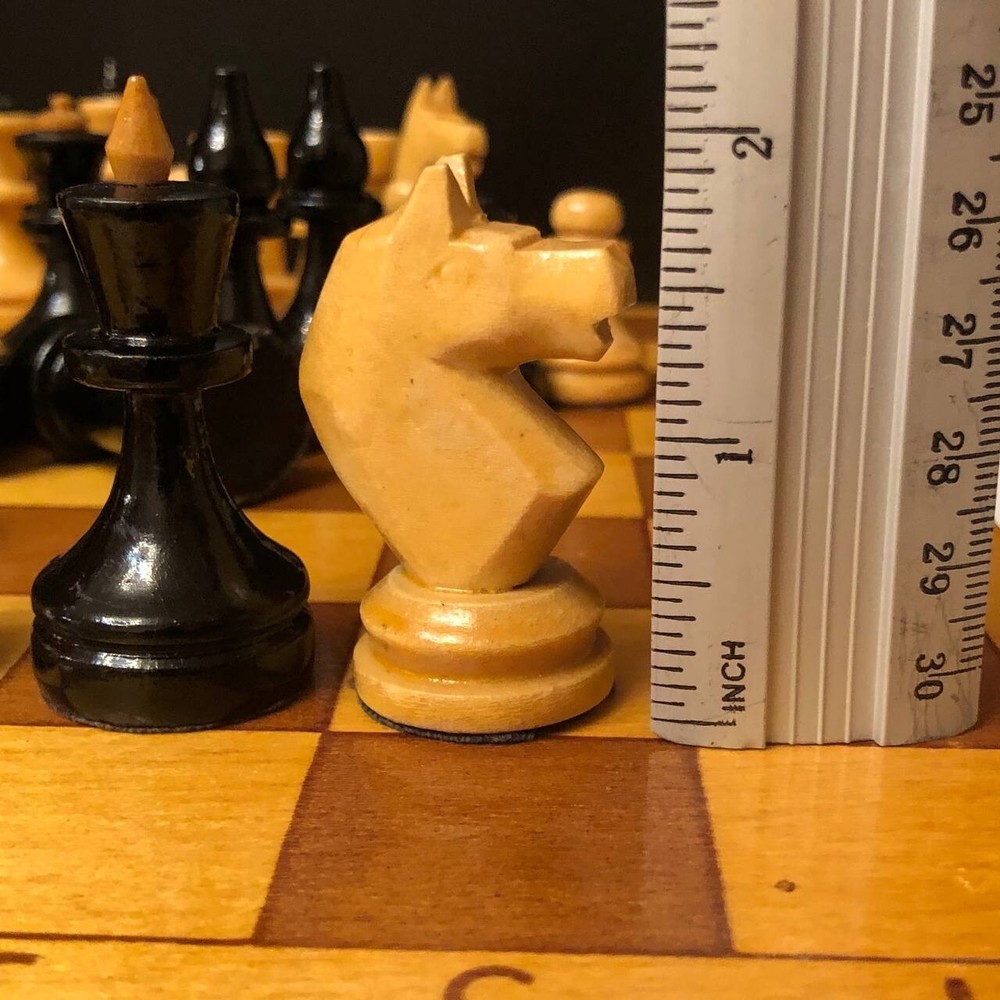 Vintage soviet Wood Chess 1960s