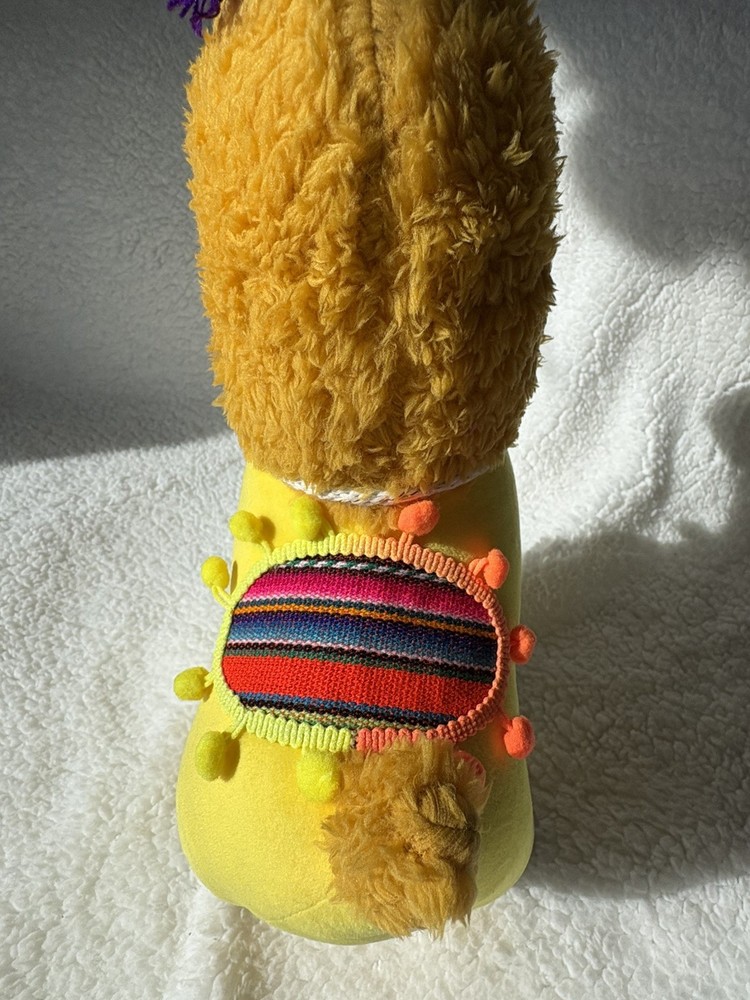 Peruvian Llama Stuff Decorative 12 Inches Tall **YELLOW**